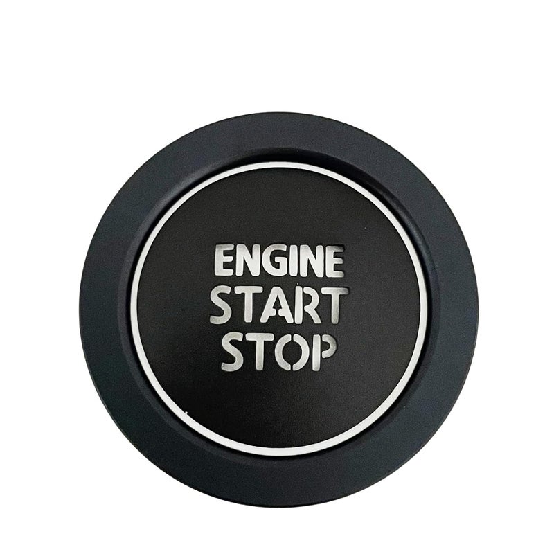 ALETAI Engine Push Start Stop Button Cover Trim for Toyota Tacoma, Car Accessories Interior Trims for Tacoma, Aluminum Alloy, Black - Image 1